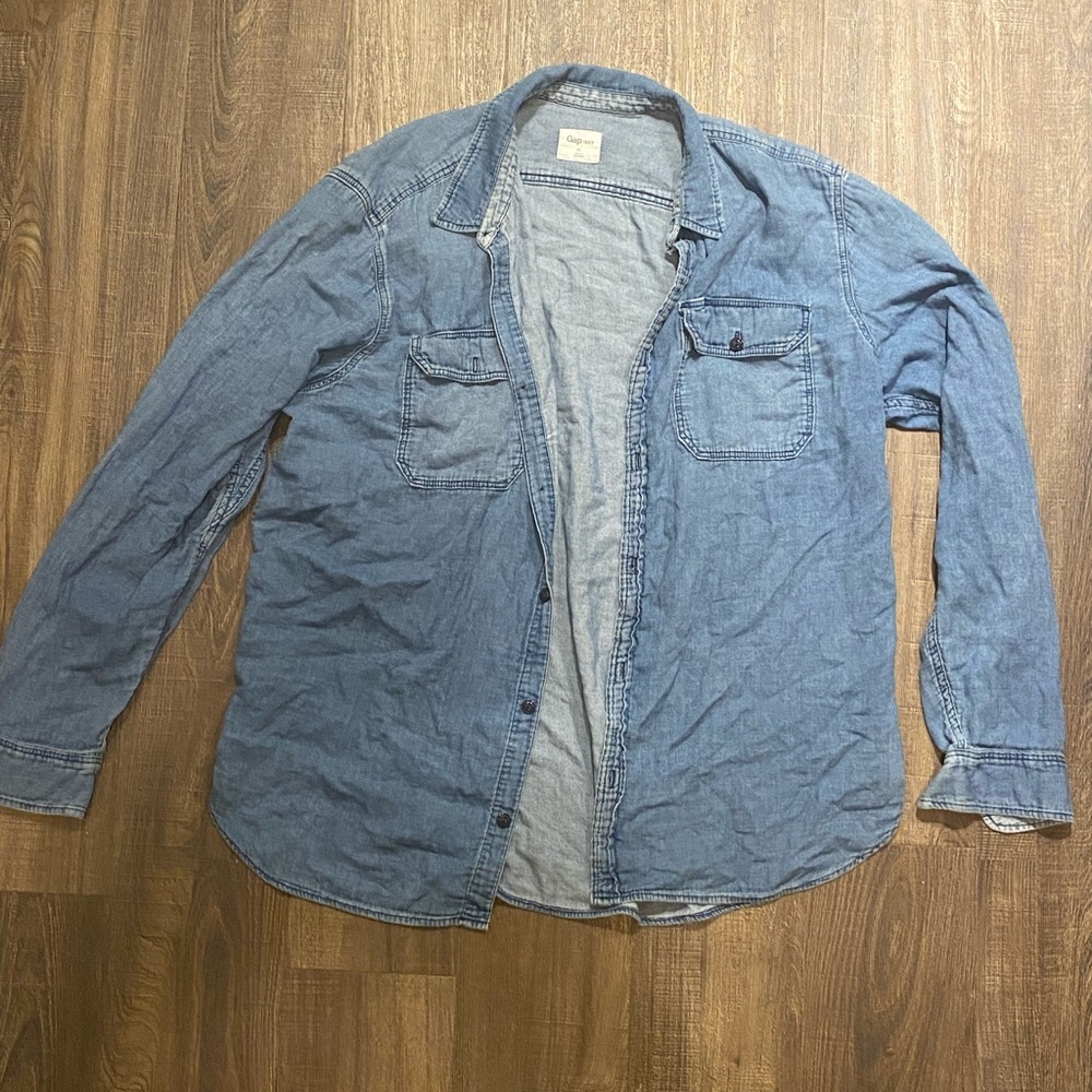 Soft Denim Button Down Shirt